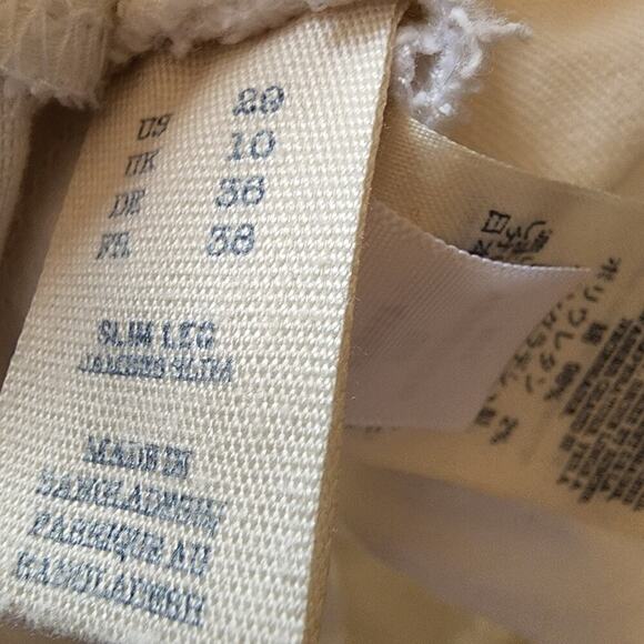 LANDS END JAMBES SLIM WHITE JEANS SIZE 29 - Picture 7 of 7